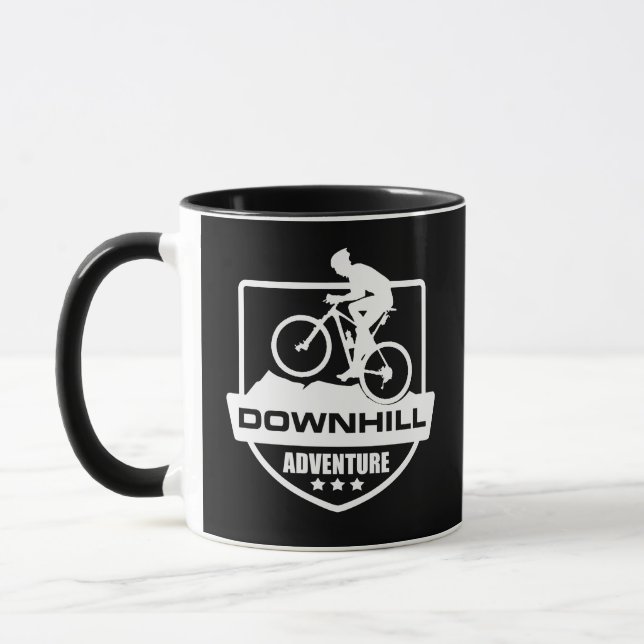 Mtb Downhill Mountain Biking Mug (Left)