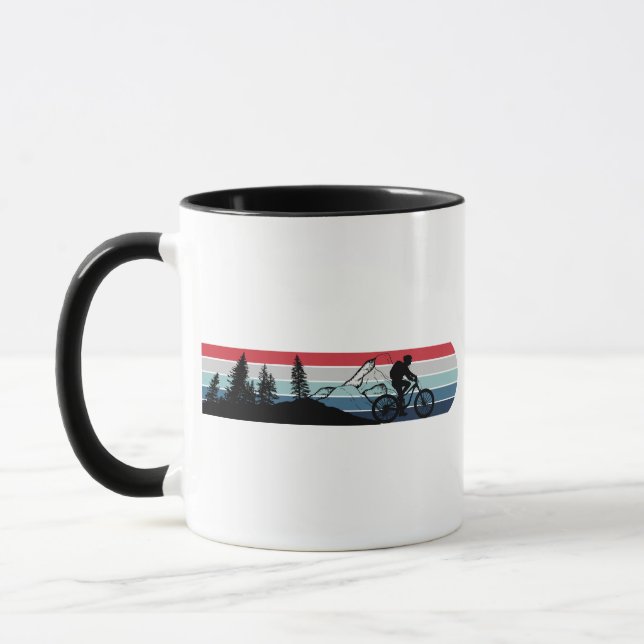 MTB Downhill Mountain Biking Mug (Left)