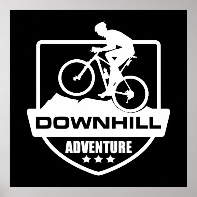 Mtb Downhill Mountain Biking Poster (Front)