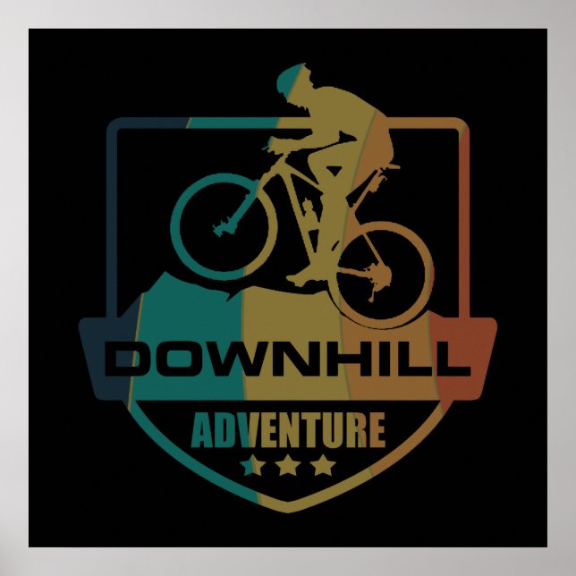 Mtb Downhill Mountain Biking Poster (Front)