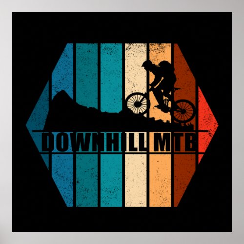 Mtb downhill mountain biking vintage poster