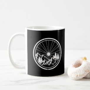 MTB Modern Black Mountain Bike Trail Cycling Coffee Mug