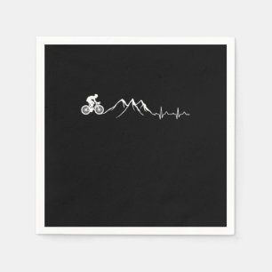 MTB Mountain Bike Bicycle Biker Gift Cyclist Heart Napkins