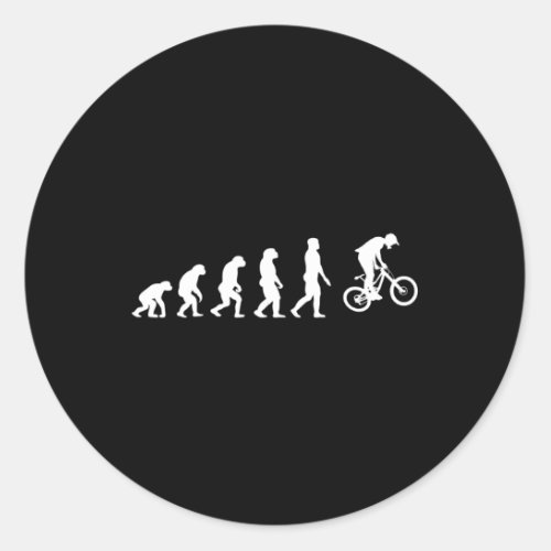 Mtb Mountain Bike Evolution Classic Round Sticker