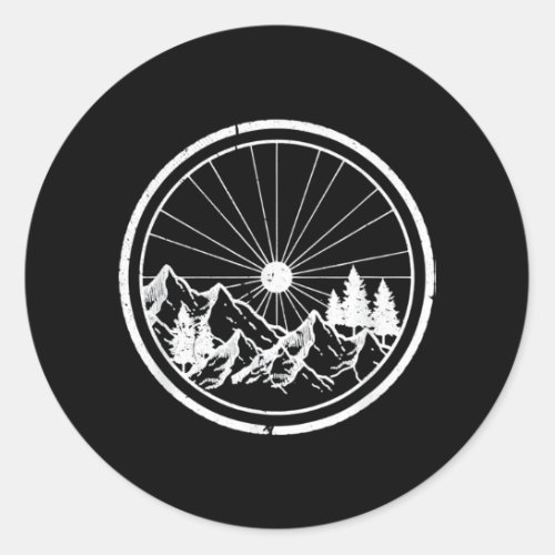 MTB Mountain Bike Trail Classic Round Sticker
