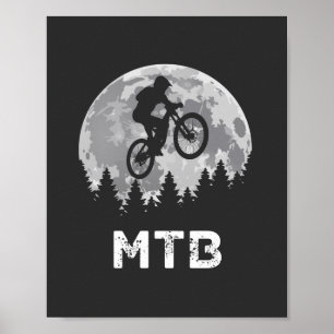 MTB Mountain bike vintage biking Poster