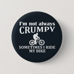 MTB Mountain Biking Humor Funny Cycling Quote Button