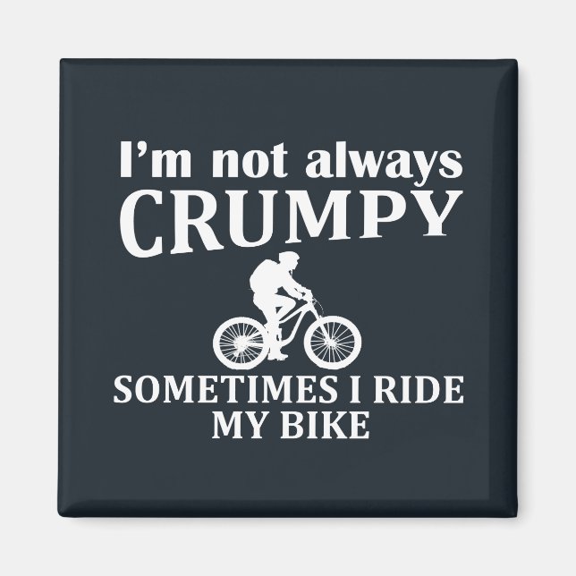 MTB Mountain Biking Humor Funny Cycling Quote Magnet (Front)