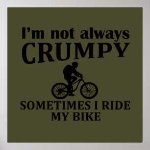 MTB Mountain Biking Humor Funny Cycling Quote Poster