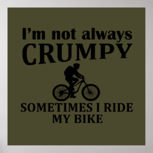 MTB Mountain Biking Humor Funny Cycling Quote Poster