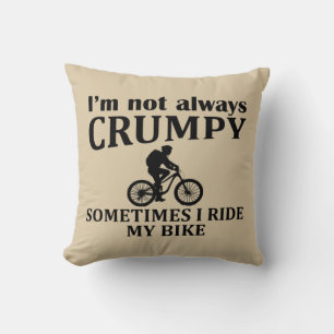 MTB Mountain Biking Humor Funny Cycling Quote Throw Pillow