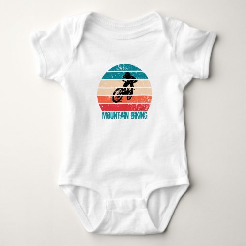 Mtb mountain biking vintage baby bodysuit