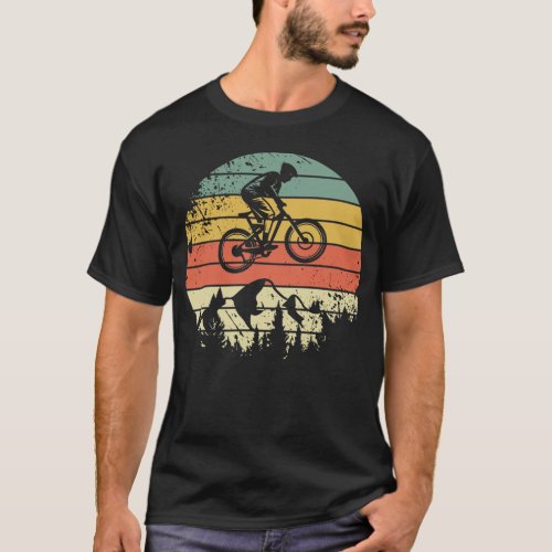 MTB Mountain Biking Vintage Downhill JUMP Bike T_Shirt