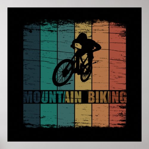 Mtb mountain biking vintage poster