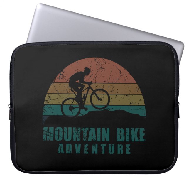 Mtb mountainbike adventure laptop sleeve (Front)