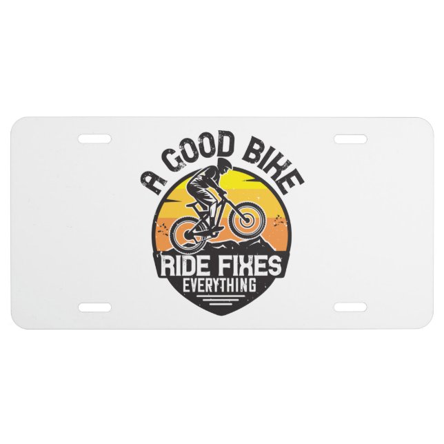 MTB - Ride Fixes Everything License Plate (Front)