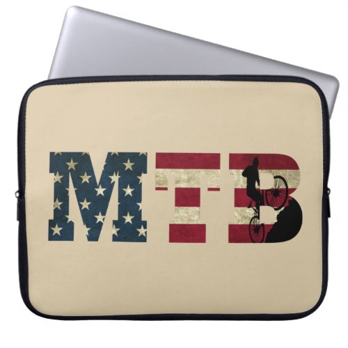 Mtb US American flag Laptop Sleeve
