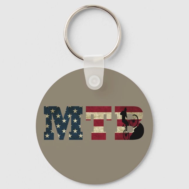 Mtb US American flag vintage Keychain (Front)
