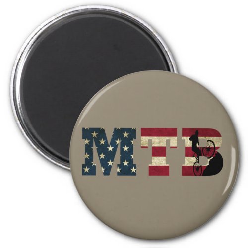 Mtb US American flag vintage Magnet