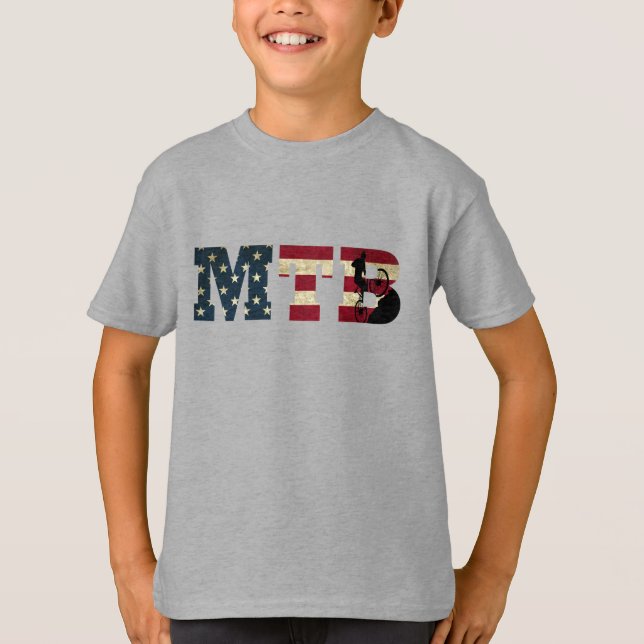 Mtb US American flag vintage T-Shirt (Front)
