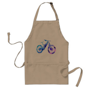 MTB Watercolor Downhill Bike Adult Apron