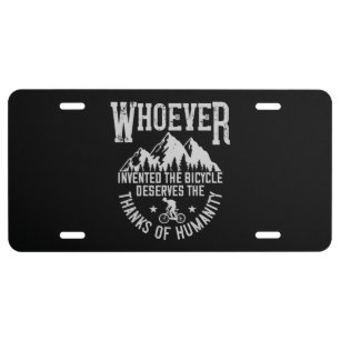 MTB - Whoever Invented The Bicycle License Plate