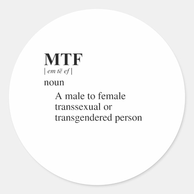 MTF CLASSIC ROUND STICKER (Front)
