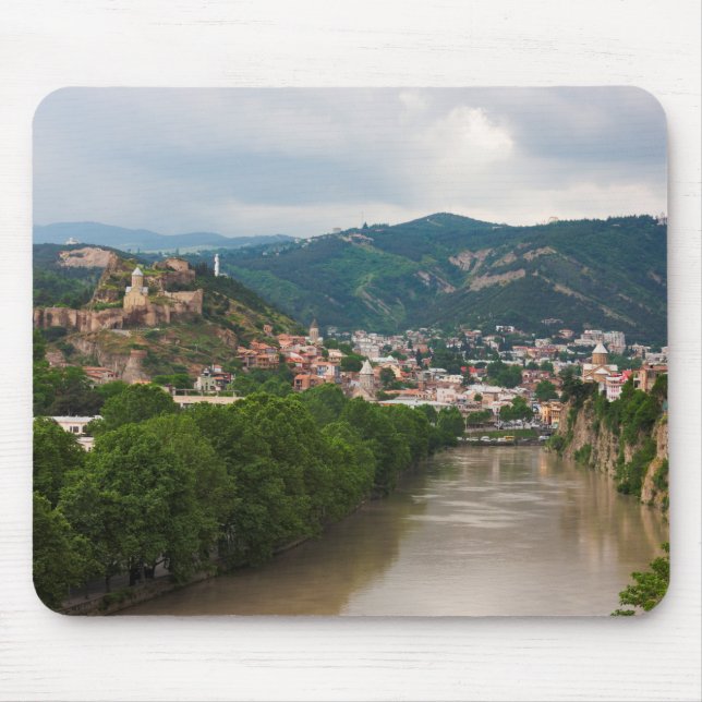 Mt'k'vari River Flowing, Tbilisi Mouse Pad (Front)