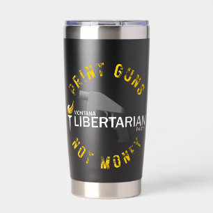 MTLP Print Guns Not Money Mug Insulated Tumbler