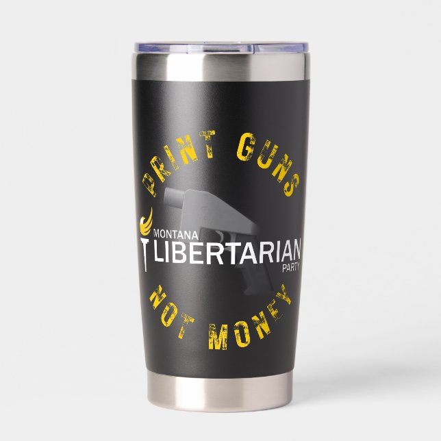 MTLP Print Guns Not Money Mug Insulated Tumbler (Front)