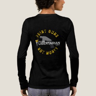 MTLP Print Guns Not Money Women's Long Sleeve Tee