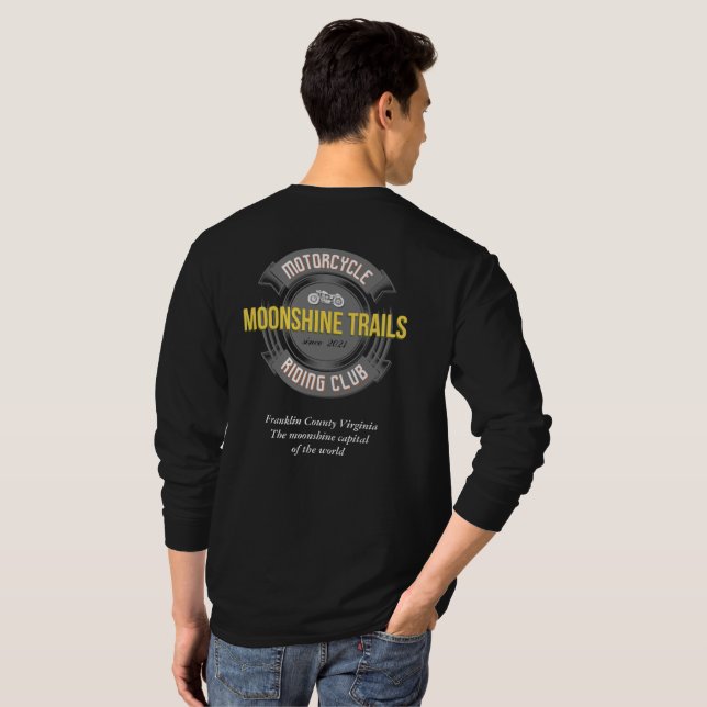 MTMRC Men's Long Sleeved T-Shirt, Black T-Shirt (Back Full)