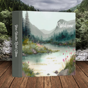 Mtn River Adventure Vacation Rental 1.4" wide 3 Ring Binder