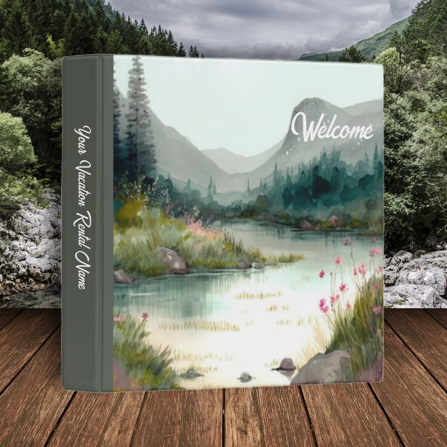 Mtn River Adventure Vacation Rental 1.4" wide 3 Ring Binder (Creator Uploaded)