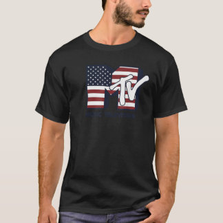 MTV Logo American Flag Graphic T-Shirt