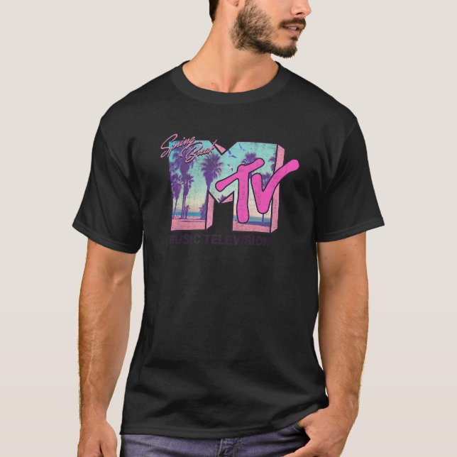 MTV Logo Spring Break Beach side Premium T-Shirt (Front)