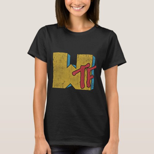 Mtv Logo WTF Distressed Style T_Shirt