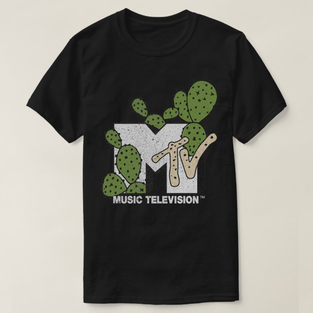 MTV Music Television Cactus Logo  T-Shirt (Design Front)