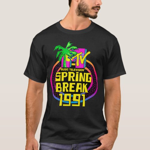 MTV Spring Break 1991 Classic Logo  T_Shirt