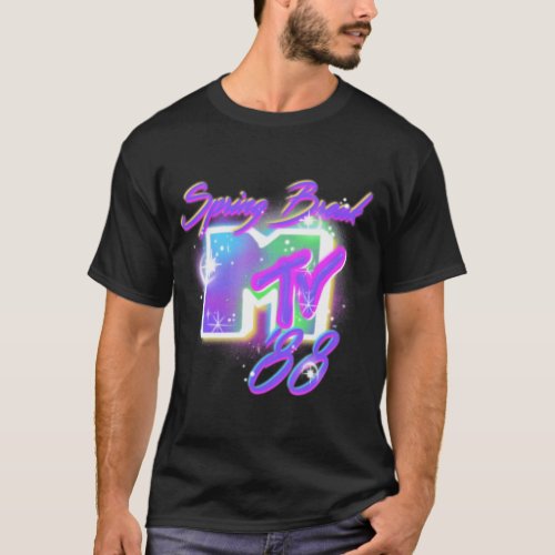 Mtv Spring Break 88 Airbrushed Textpng T_Shirt
