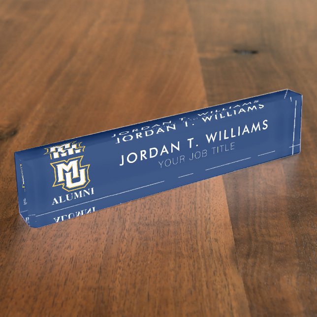MU Alumni Desk Name Plate (Side)