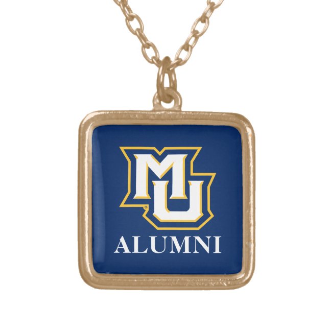 MU Alumni Gold Plated Necklace (Front)