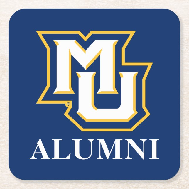 MU Alumni Square Paper Coaster (Front)