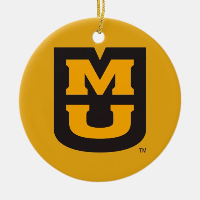 MU Logo Ceramic Ornament (Front)