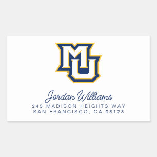 MU Logo Design Rectangular Sticker