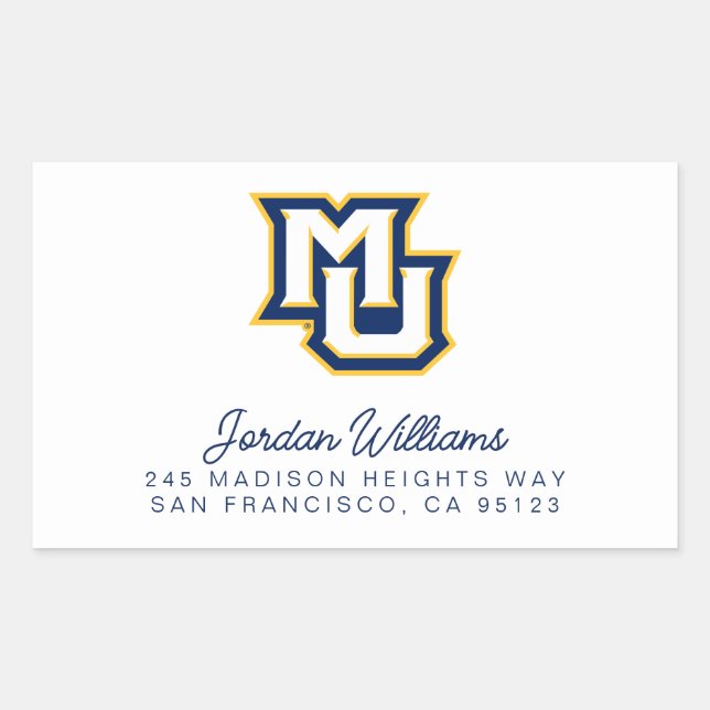 MU Logo Design Rectangular Sticker (Front)