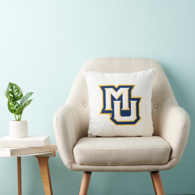 MU Logo Design Throw Pillow (Chair)