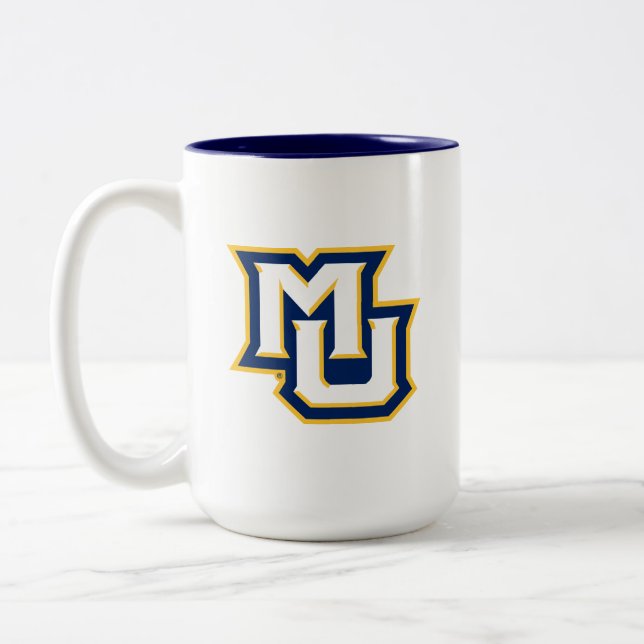MU Logo Design Two-Tone Coffee Mug (Left)