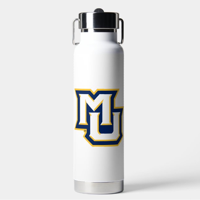 MU Logo Design Water Bottle (Front)