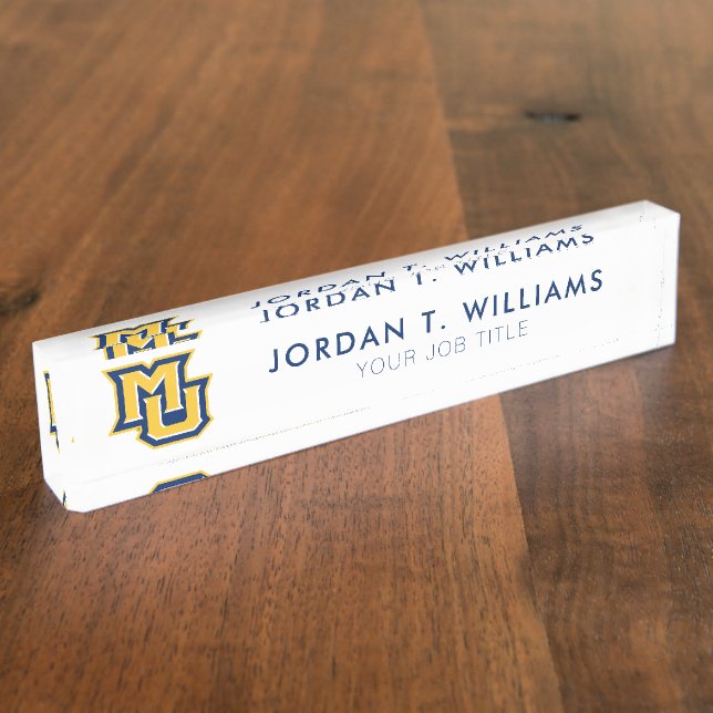 MU Logo Desk Name Plate (Side)